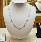 collana pendente in Oro Bianco18k - diamanti 3,60  (Coltivato in laboratorio)