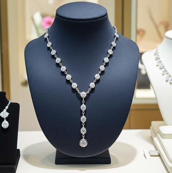 collana pendente in Oro Bianco18k - diamanti 5,25(Coltivato in laboratorio)