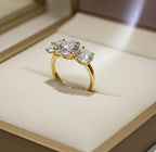 Anello - 18 carati Oro giallo - 4.32ct. tw. Diamante (Coltivato in laboratorio)