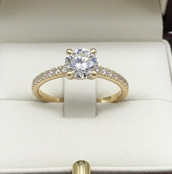 Anello di fidanzamento - 18k Oro giallo - 2.18ct. tw. Diamante(Coltivato in laboratorio)