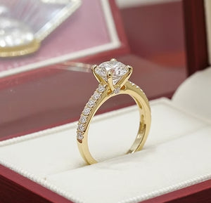 Anello di fidanzamento - 18k Oro giallo - 2.18ct. tw. Diamante(Coltivato in laboratorio)