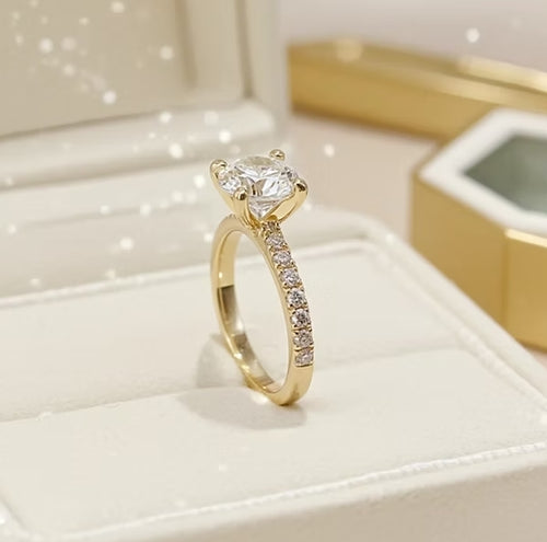 Anello di fidanzamento - 18k Oro giallo - 2.18ct. tw. Diamante(Coltivato in laboratorio)