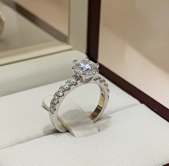 Anello di fidanzamento - 18k Oro bianco  - 2.30ct. tw. Diamante(Coltivato in laboratorio)