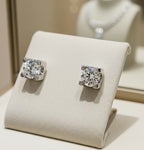 Orecchini a lobo - 18carati Oro Bianco - 1,90 ct. tw. Diamante Coltivati in Laboratorio