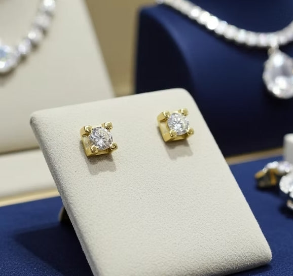 Orecchini a lobo - 18carati Oro Giallo - 2,10 ct. tw. Diamante