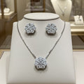 Set Collana e Orecchini in Oro 18k con diamante naturale 2,20 ct