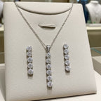 Set Completo Collana e Orecchini con diamante naturale 2,40 ct