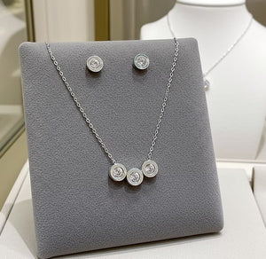 Set Completo Collana e Orecchini con diamante naturale 1,35 ct