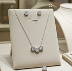 Set Completo Collana e Orecchini con diamante naturale 1,35 ct