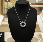 Ciondolo tennis in oro Bianco 18k - diamante naturale 1,00ct