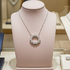 Ciondolo tennis in oro Bianco 18k - diamante naturale 1,00ct