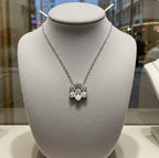 Collana a Fiore - Oro Bianco 18k diamanti naturali 1,40ct