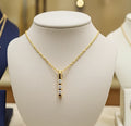 Collana trilogy in oro Giallo 18k con diamanti naturali 0.60ct