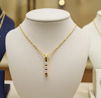 Collana trilogy in oro Giallo 18k con diamanti naturali 0.60ct