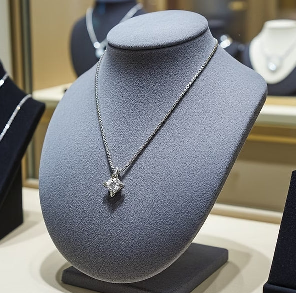 Collana punto luce con diamante naturale 0,27ct