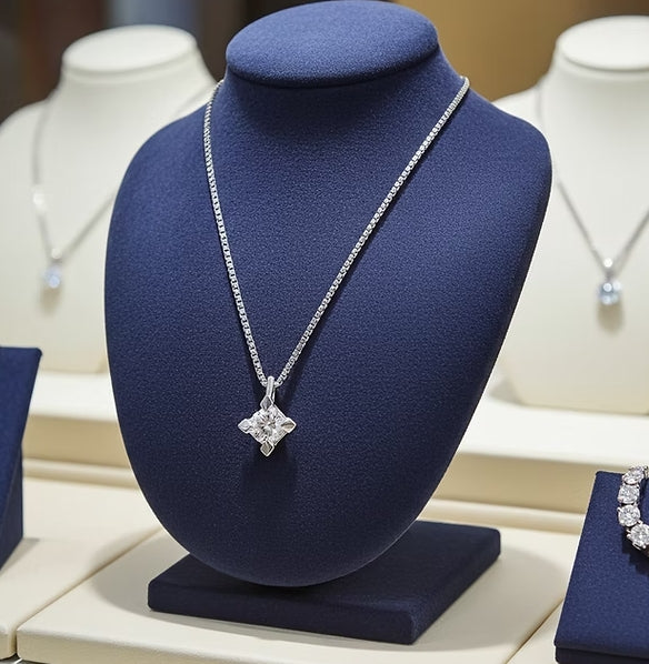 Collana punto luce con diamante naturale 0,27ct