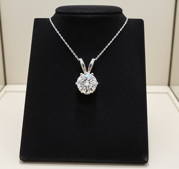 Collana punto luce con diamante naturale 0,46ct