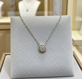 Collana punto luce in Oro Bianco  con diamante naturale 0,18ct