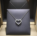 Collana cuore in oro Bianco 18k e diamanti naturali 0.54ct