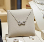 Collana con ciondolo - 18k bianco 0.21ct. tw. Diamante (Naturale)