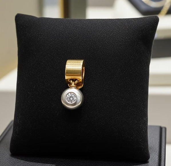 Ciondolo - 18 carati Oro bicolore- 0.26ct. tw. Diamante ( naturale)
