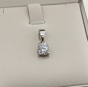 Ciondolo - 18 carati Oro bianco - 0.25ct. tw. Diamante ( naturale)