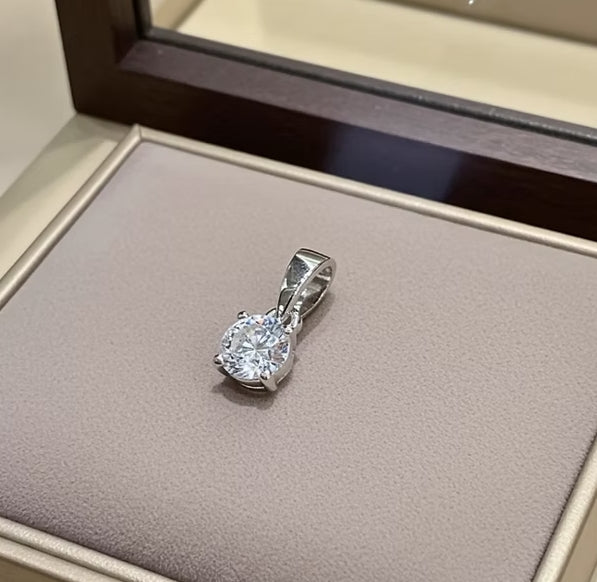 Ciondolo - 18 carati Oro bianco - 0.15ct. tw. Diamante ( naturale)