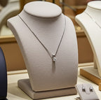 Set Completo in Oro Bianco 18k - Collana e Orecchini con diamante naturale 0,45 ct