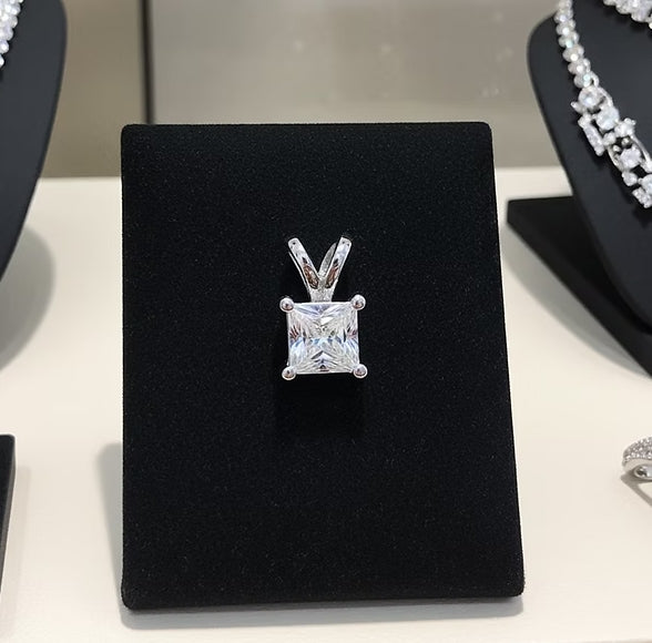 Ciondolo - 18 carati Oro bianco - 0.42ct. tw. Diamante ( naturale)