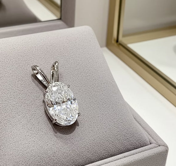 Ciondolo - 18 carati Oro bianco- 0.35ct. tw. Diamante ( naturale)