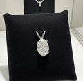 Ciondolo - 18 carati Oro bianco- 0.35ct. tw. Diamante ( naturale)