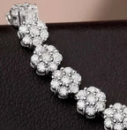 Collana tennis Fiorellino in oro 18k e diamanti naturali 7,70ct