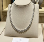 Collana tennis a cipollina in oro e diamanti naturali 6.40ct