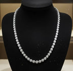 Collana tennis a cipollina in oro e diamanti naturali 6.40ct