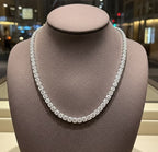 Collana tennis in oro Bianco 18k  e diamanti naturali 13ct