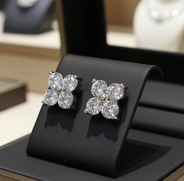 Orecchini - 18 carati Oro bianco - 0,80 ct. tw. Diamante (Naturale)