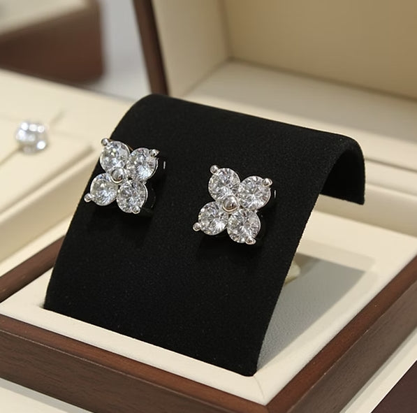 Orecchini - 18 carati Oro bianco - 0,80 ct. tw. Diamante (Naturale)