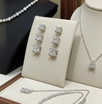 Orecchini punto luce trilogy in oro bianco e diamanti naturali 0.60ct
