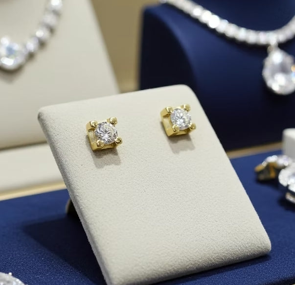 Orecchini - 18 carati Oro Giallo 18k - 0.24ct. tw. Diamante (Naturale)