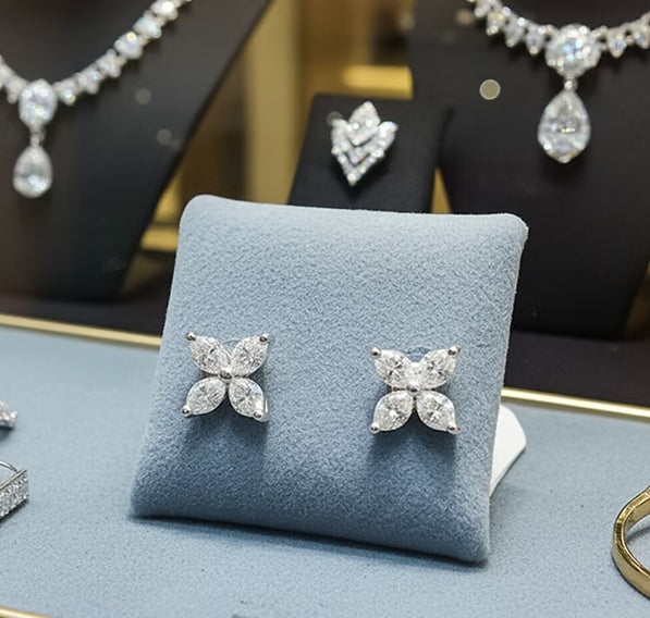 Orecchini - 18 carati Oro bianco - 0,80ct. tw. Diamante (Naturale)