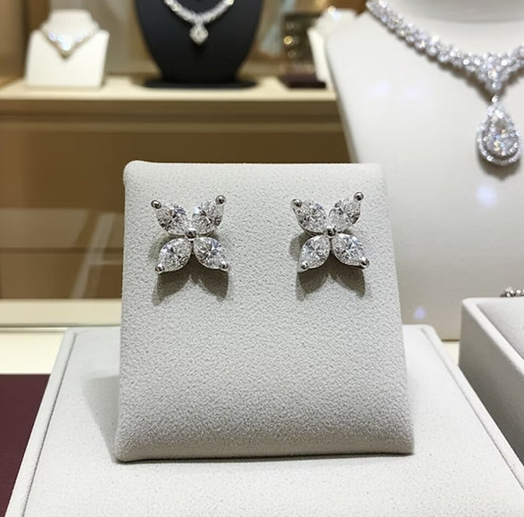 Orecchini - 18 carati Oro bianco - 0,80ct. tw. Diamante (Naturale)