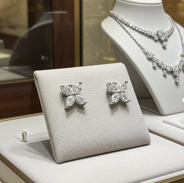 Orecchini - 18 carati Oro bianco - 0,80ct. tw. Diamante (Naturale)