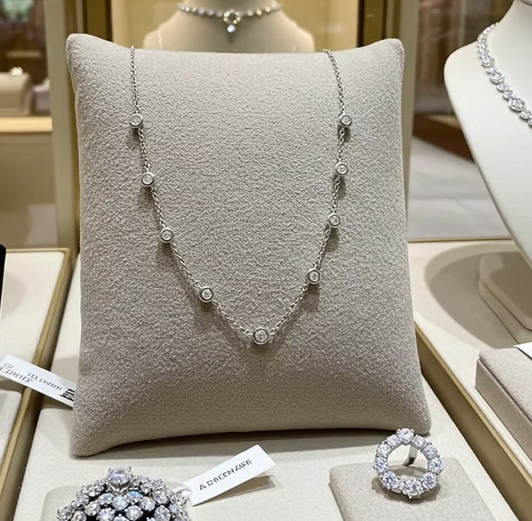 collana pendente in Oro Bianco18k - diamanti naturali 1,80