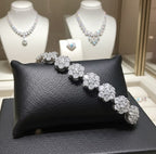 Bracciale Tennis Fiorellino in oro bianco 18k - 4,92 ct diamanti naturale
