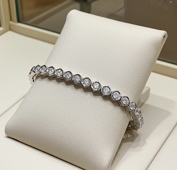 Bracciale Tennis - 18 carati Oro bianco - 2,05ct. tw. Diamante (Naturale)