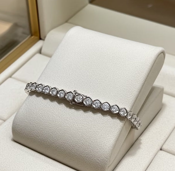 Bracciale Tennis - 18 carati Oro bianco - 2,05ct. tw. Diamante (Naturale)