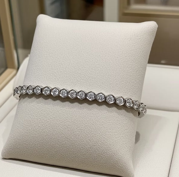 Bracciale tennis in Oro Bianco 18k diamanti naturali 2,22 ct