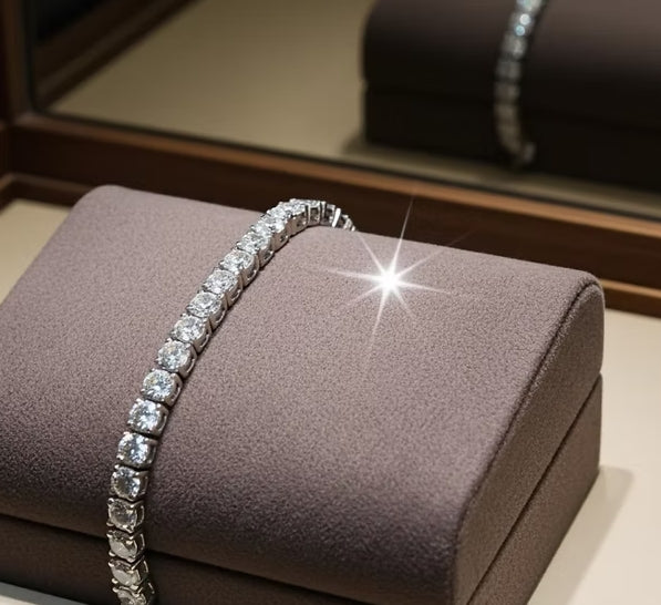 Bracciale - 18 carati Oro bianco - 3.26ct. tw. Diamante (Naturale)