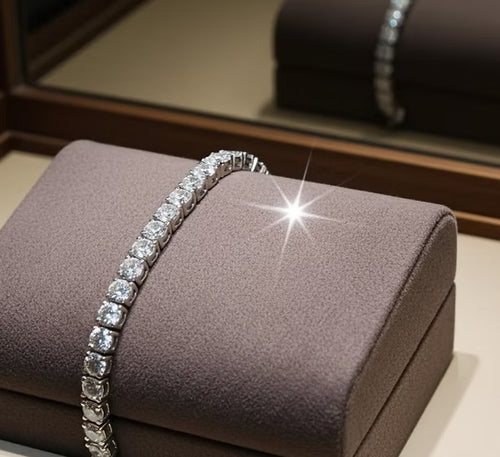 Bracciale - 18 carati Oro bianco - 10.12ct. tw. Diamante (Naturale)