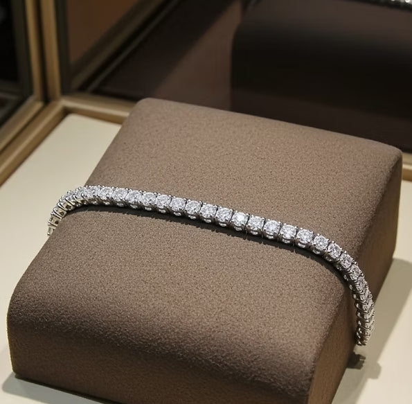 Bracciale - 18 carati Oro bianco - 3.26ct. tw. Diamante (Naturale)